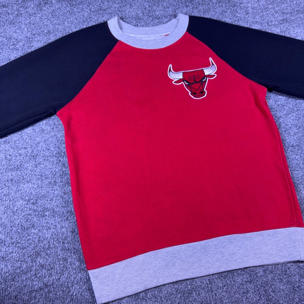 NBA Chicago Bulls Vintage 90s Colorblock Raglan Crewneck Sweatshirt M